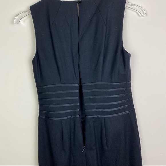 Banana Republic NWT Black Wool Sleeveless Dress Size 0 Petite - Picture 7 of 9